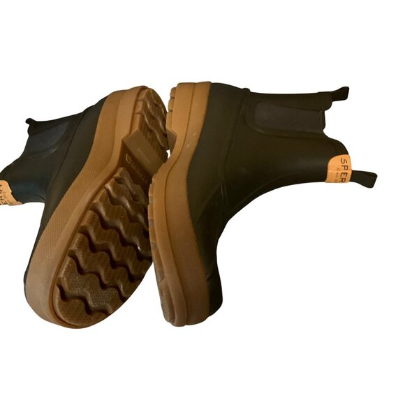 Sperry Mens Waterproof Rubber Chelsea Boots Brown Size 9M Durable outdoor rain - Picture 10 of 13